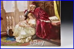 Signed KPM Porcelain Plaque with Scene from Shakespeare's Othello 19th Century