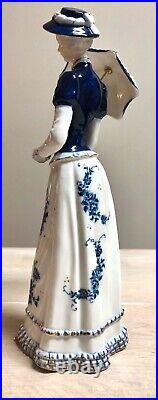 Vintage KPM Fine Bisque Porcelain Lady With Detachable Parasol 14 Tall
