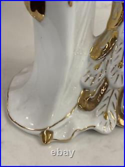 Vintage KPM Flapper Woman Peacock Porcelain Figurine With Stunning Gold Trim Large
