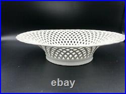 Vintage KPM Germany White Pierced Porcelain Bowl, 8 3/4 Diameter x 2 1/8 High