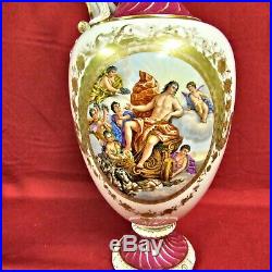 Vintage Large Ambrosius Lamm KPM Hand Painted Neoclassical Porcelain Ewer