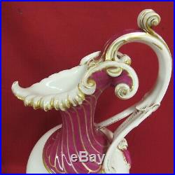 Vintage Large Ambrosius Lamm KPM Hand Painted Neoclassical Porcelain Ewer