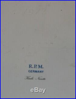 Vintage RPM Kpm Germany Fine Porcelain Portrait Plaque Tile Of Nanette Kaula
